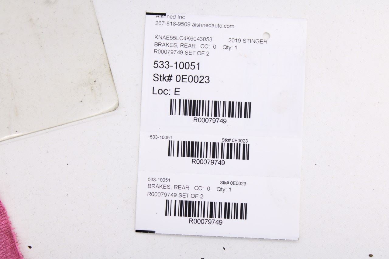 2018-23 Kia Stinger GT2 AWD Rear Right and Left Side Brake Disc Rotor Brembo Set - Alshned Auto Parts