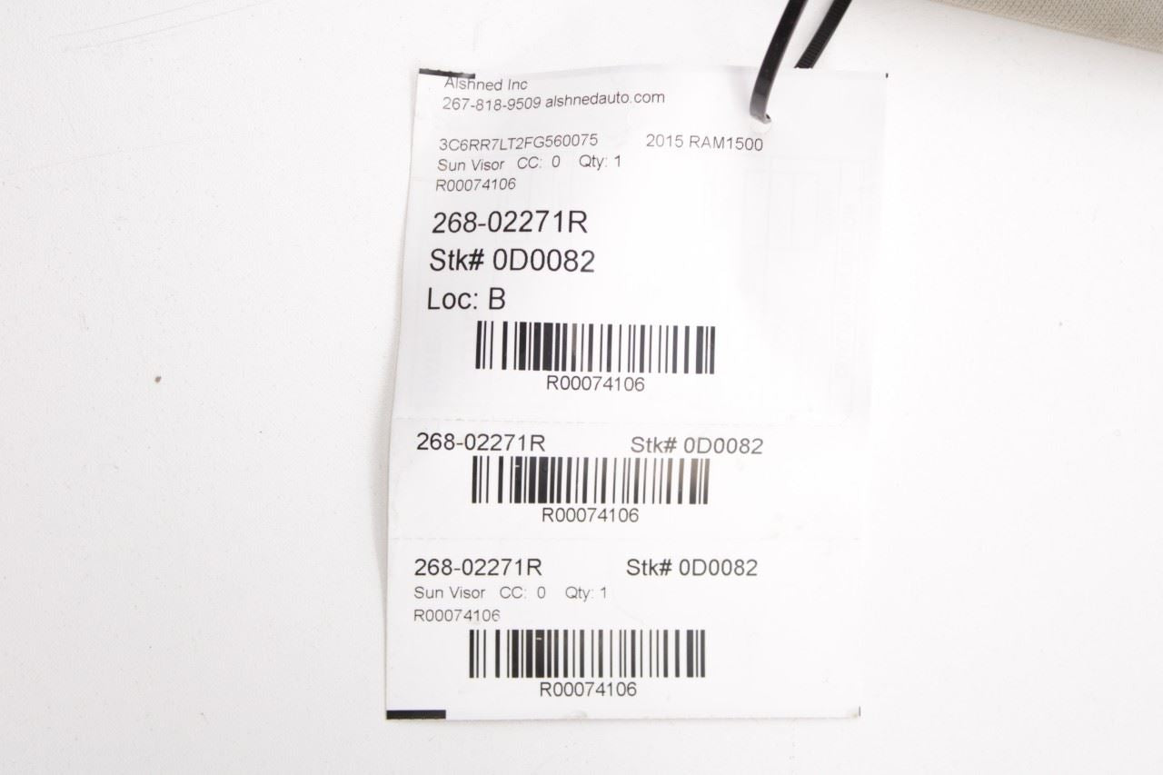 2013-20 RAM 1500 Big Horn Crew Cab Front RH Side Sun Visor w/ Illuminated Mirror - Alshned Auto Parts