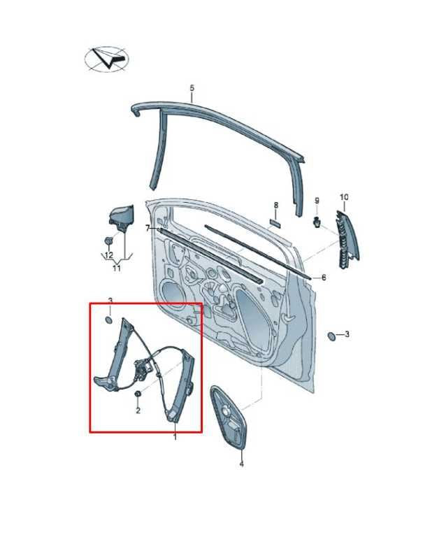 19-26 Volkswagen Jetta SE Front Left Driver Side Door Window Regulator w/ Motor1