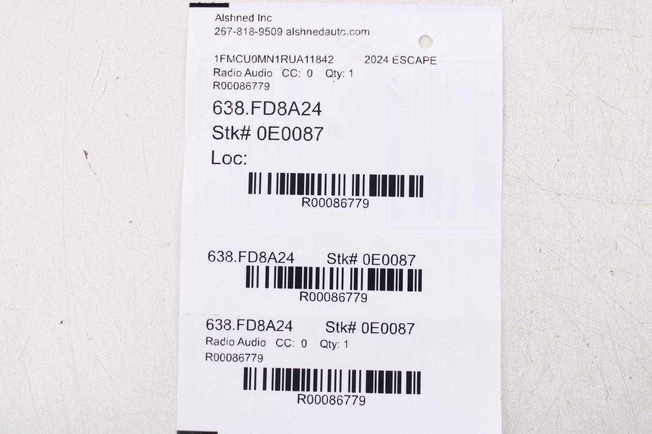 2023-2025 Ford Escape ST Audio Radio Receiver PJ6T-18D890-AK OEM - Alshned Auto Parts