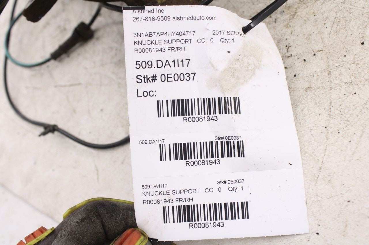 13-19 Nissan Sentra SV 1.8L FWD Front Suspension Right Side Spindle Knuckle Hub - Alshned Auto Parts