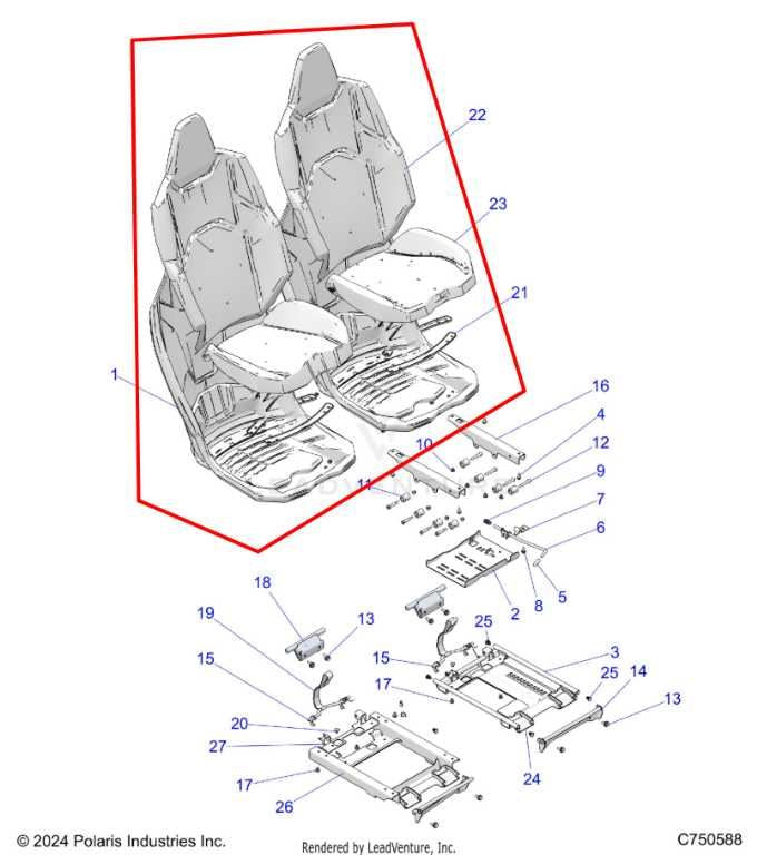 24-26 Polaris RZR XP 1000 Ultimate Right and Left Side Seat Complete Set *ReaD* - Alshned Auto Parts