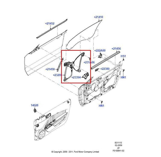 10-14 Ford Mustang Conv V6 Front Left Driver Side Door Window Regulator w/ Motor - Alshned Auto Parts
