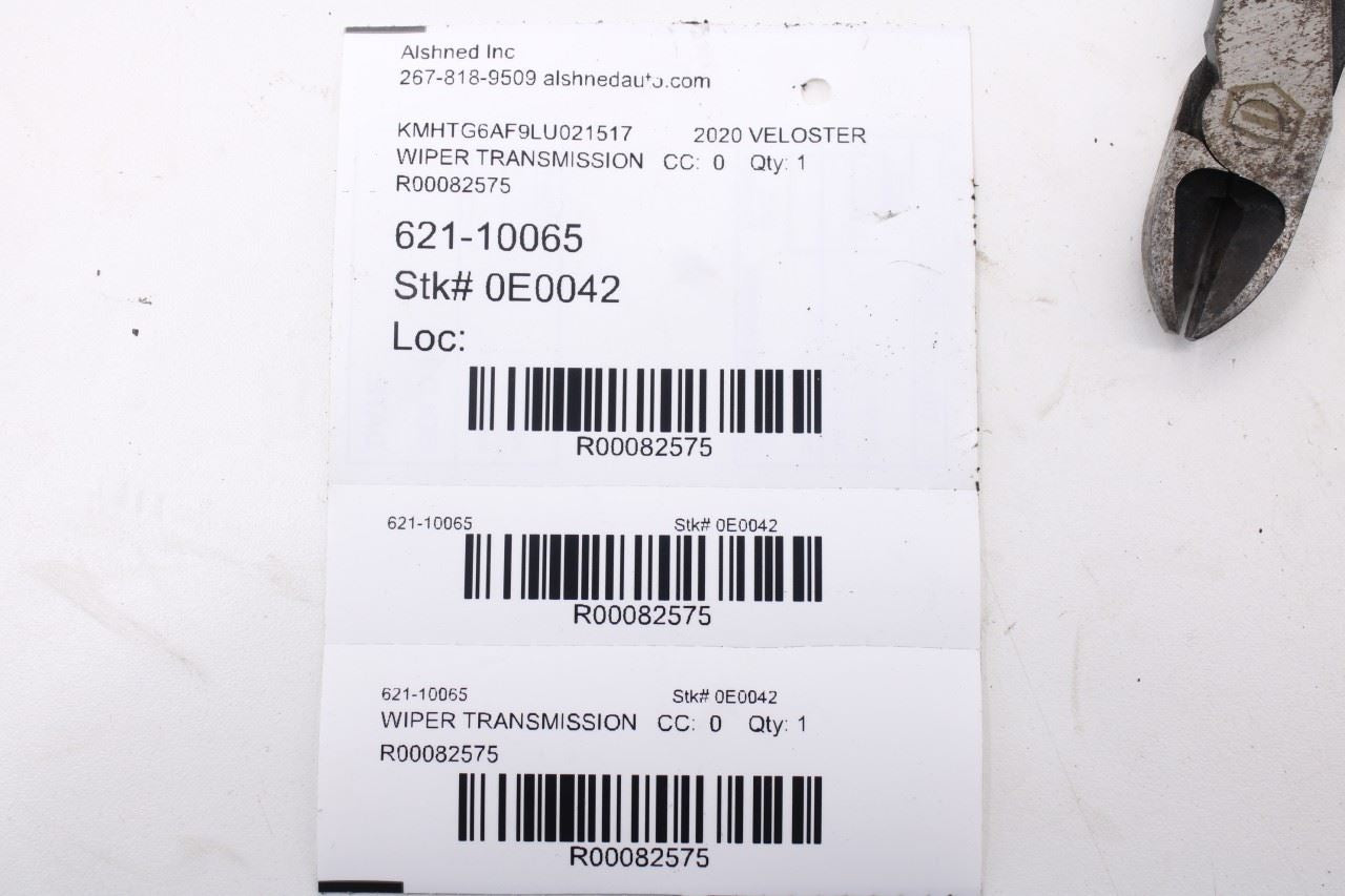 19-2021 Hyundai Veloster 2L Front Windshield Wiper Transmission Linkage w/ Motor12