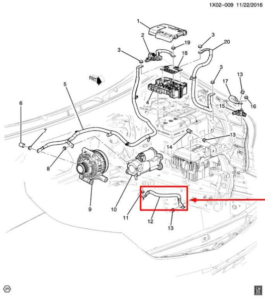 2018-21 Chevrolet Equinox LT 1.5L Negative Battery Extension Cable Wire Harness - Alshned Auto Parts