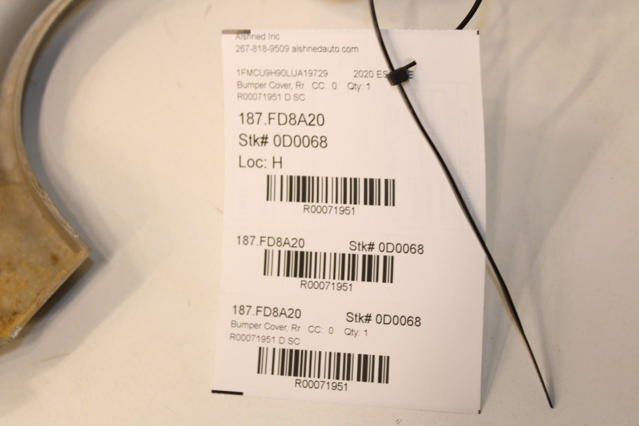 20-22 Ford Escape SEL Rear Bumper Lower Valance Panel LJ6Z-17K835-BA OEM *ReaD* - Alshned Auto Parts