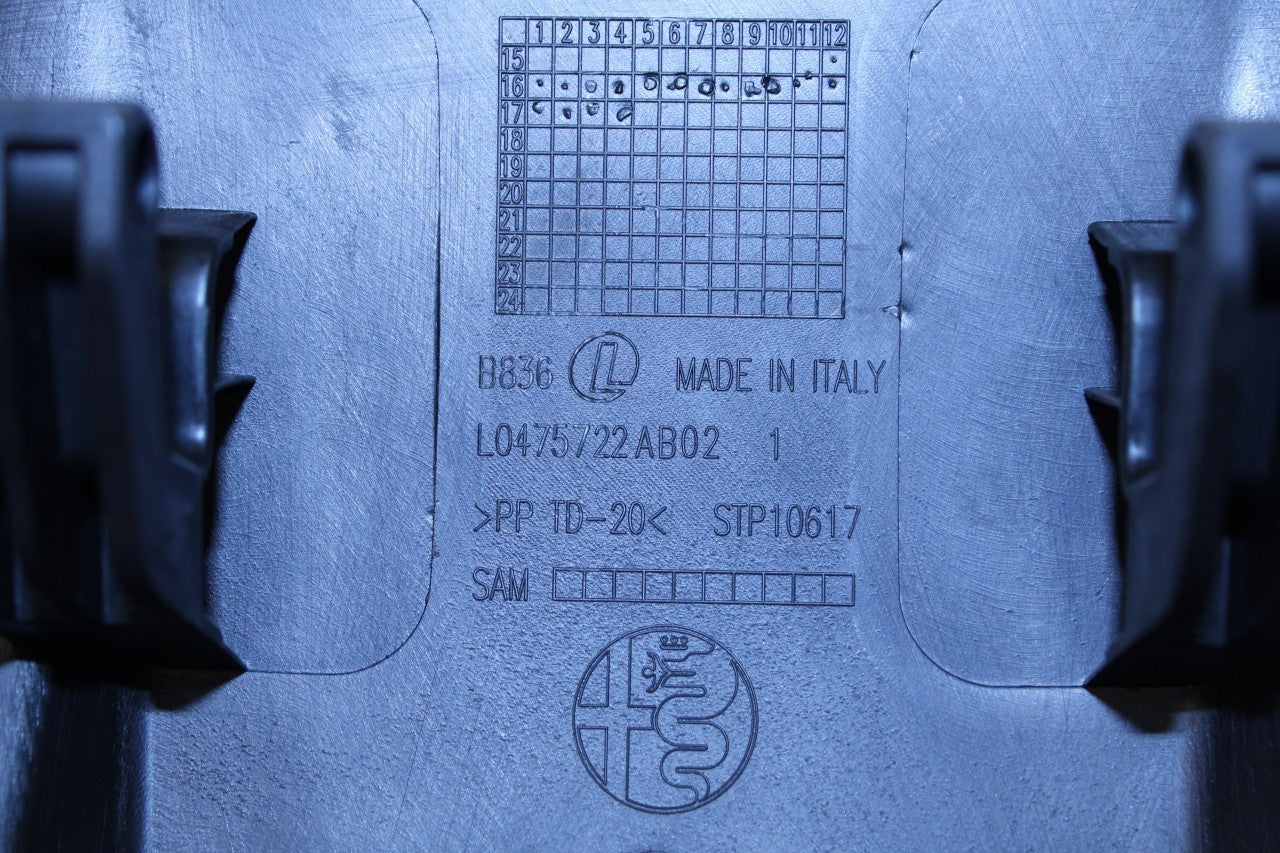 17-19 Alfa Romeo Giulia Ti Front Passenger Right Side Seat Back Panel Cover Trim - Alshned Auto Parts