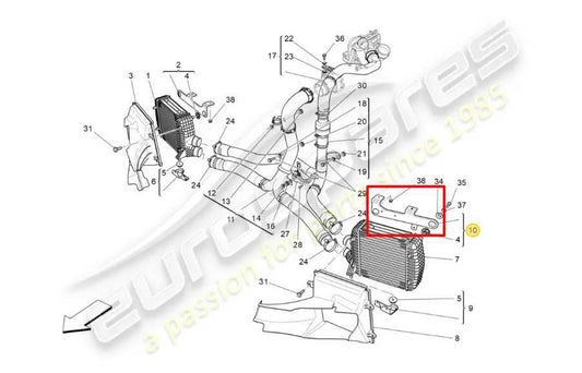 17-21 Maserati Ghibli Front LH Intercooler Radiator Upper Mount Support Bracket - Alshned Auto Parts