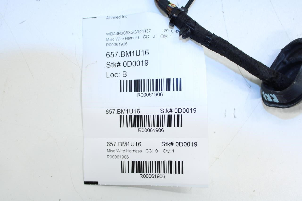 2015-2016 BMW 435i Gran Coupe xDrive Rear Left Door Wire Harness 9325917 OEM - Alshned Auto Parts