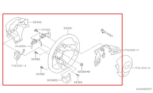 2016-2021 Subaru WRX Premium 2.0L AWD Steering Wheel Leather w/ Control Buttons - Alshned Auto Parts