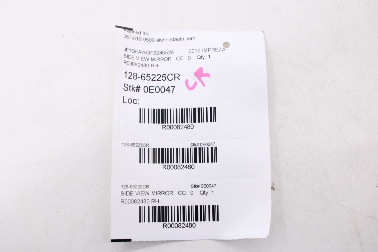 15-16 Subaru Impreza Sport Premium Passenger Right Side Rear View Mirror *ReaD*18
