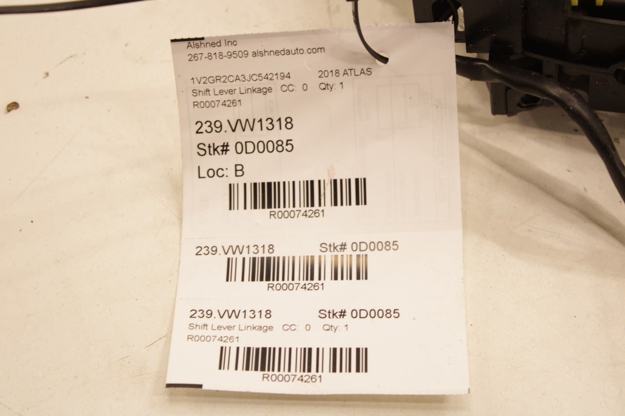 2018-22 Volkswagen Atlas S Auto Transmission Gear Shifter Lever w/ Control Cable - Alshned Auto Parts