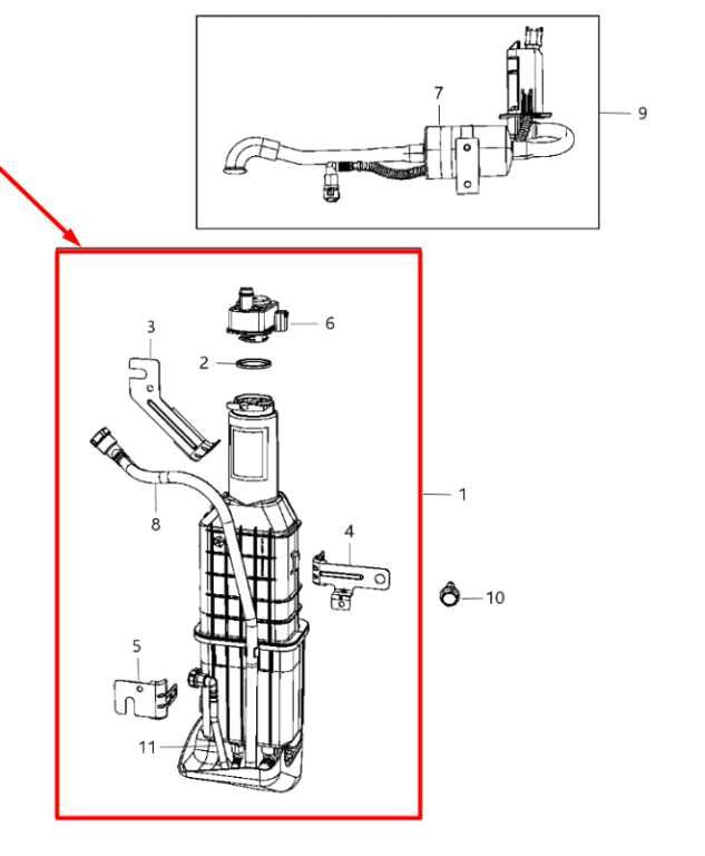2008-16 Chrysler Town Country Fuel Vapor Evaporator Emission Canister 05147119AC1