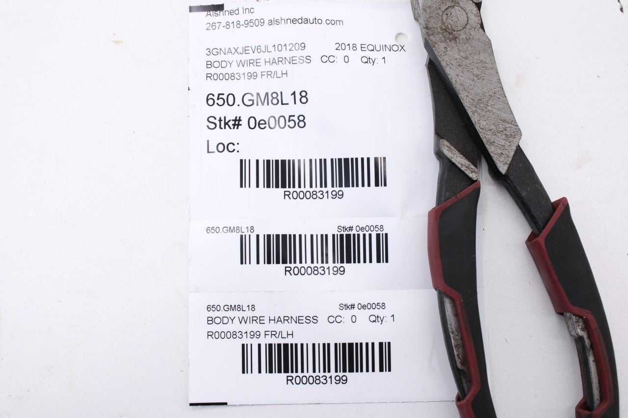 2018 Chevrolet Equinox LT Front Left Driver Side Door Wire Harness 84193473 OEM - Alshned Auto Parts