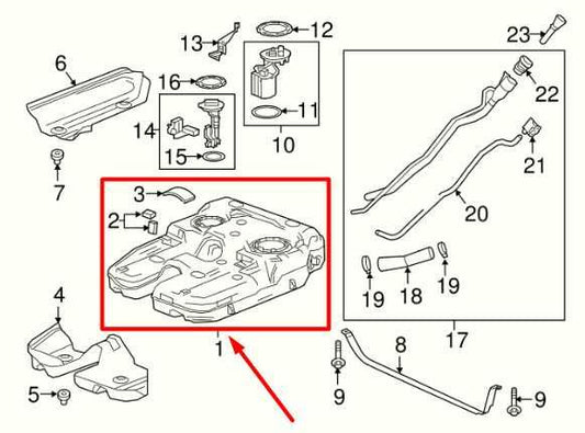 2020-2021 Buick Enclave 3.6L AWD Fuel Gas Tank 85633466 OEM - Alshned Auto Parts