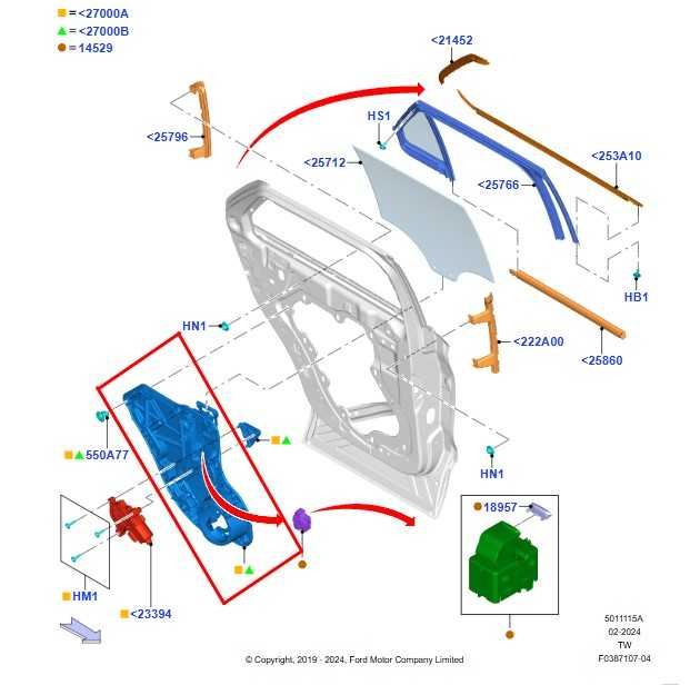 20-25 Ford Explorer RR LH Door Window Regulator w/ Carrier LB5Z-5827009-A *ReaD* - Alshned Auto Parts