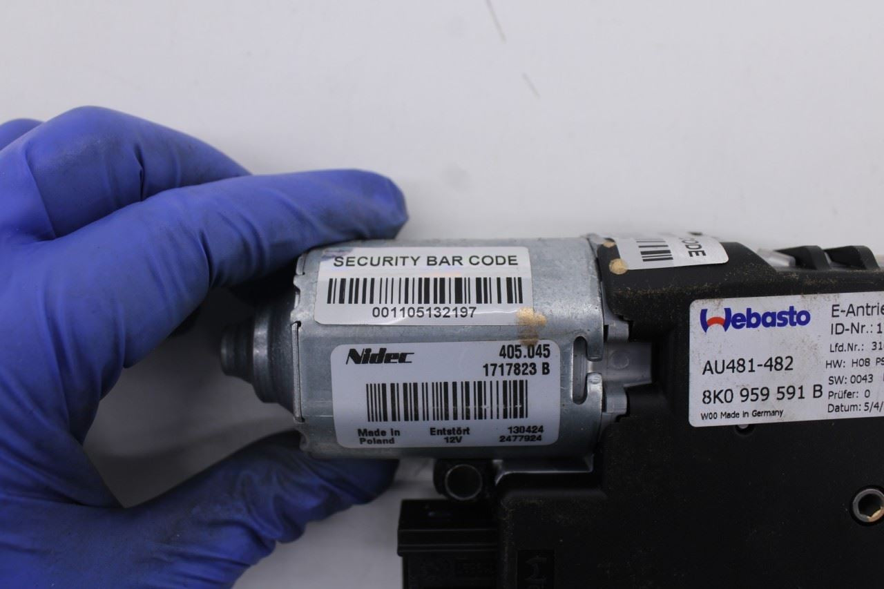 10-16 Audi S4 Premium Plus Roof Power Sliding Glass Sunroof Motor 8K0-959-591-B4