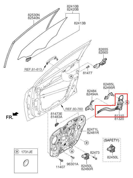 2016-20 Hyundai Elantra SEL Front Left Side Door Lock Latch Actuator 81310-F2030 - Alshned Auto Parts