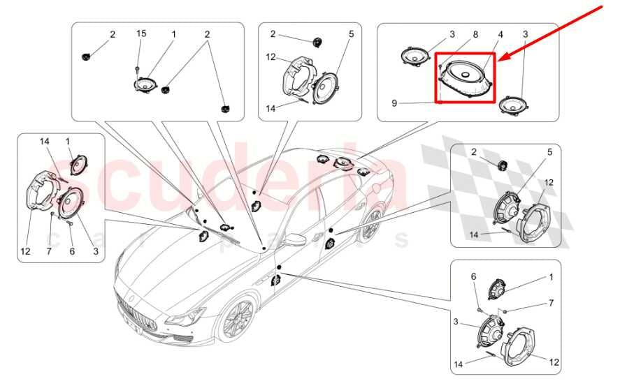 2014-2021 Maserati Ghibli S Q4 Rear Deck Subwoofer Speaker 670005163 OEM - Alshned Auto Parts