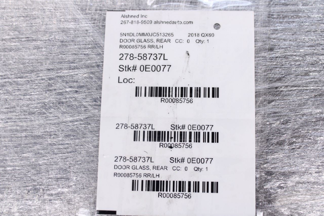 2014-2020 Infiniti QX60 Rear Left Door Window Movable Glass 82301-3JA1C OEM12