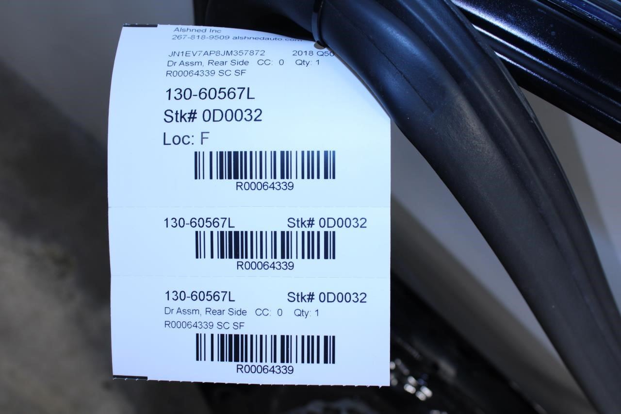 2014-2023 Infiniti Q50 Luxe RWD Rear Left Driver Door Shell Panel H210A-4GAMA - Alshned Auto Parts