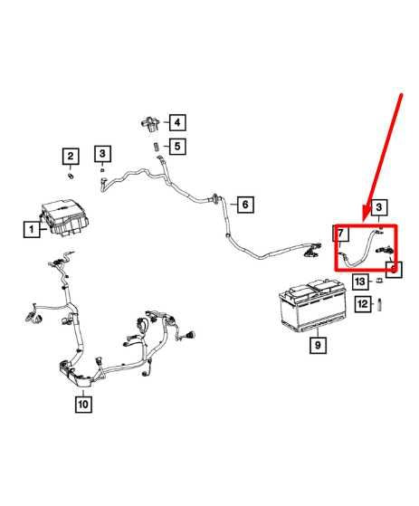 19-21 Jeep Grand Cherokee Battery Negative Wiring Cable w Sensor 68307264AB OEM - Alshned Auto Parts