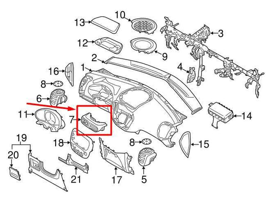 2014-2019 Kia Soul Center Dashboard Air Vents Hazard Switch 97410-B2100EQ OEM - Alshned Auto Parts