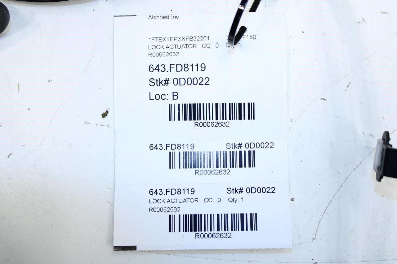 2015-2020 Ford F150 XL Front Right Side Door Lock Latch Actuator JL3Z-1521812-D - Alshned Auto Parts