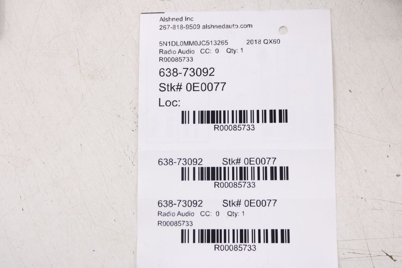2015-2020 Infiniti QX60 Bose Sound System Amplifier Amp 28061-3JC0B OEM21