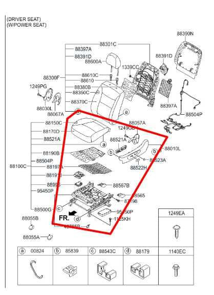13-15 Kia Sorento FR LH Seat Lower Frame w/ Cushion and Switches 88105-1U090LAA - Alshned Auto Parts