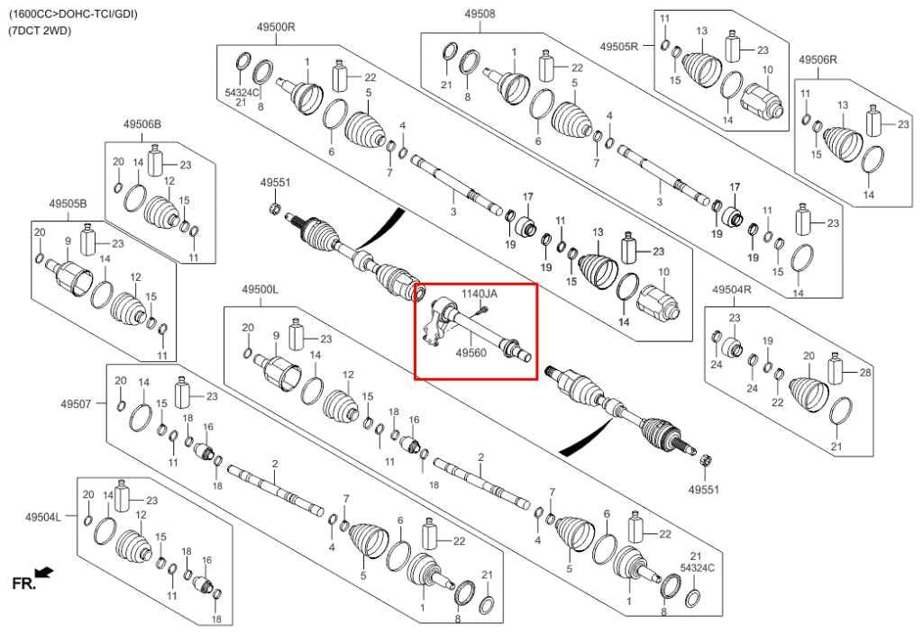 2015-2017 Hyundai Veloster Turbo FWD Front Right Side CV Intermediate Axle Shaft - Alshned Auto Parts