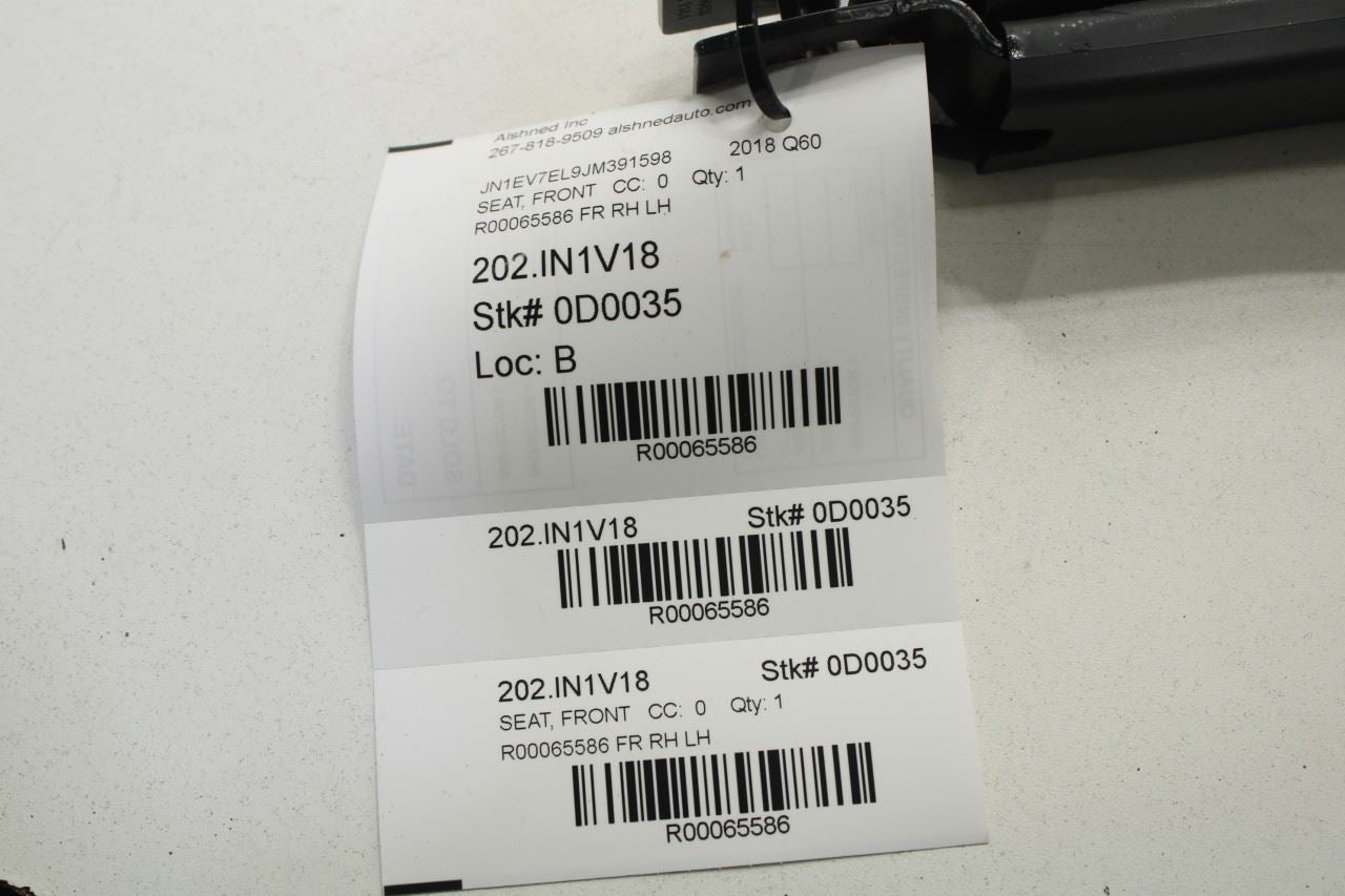 2017-20 Infiniti Q60 Luxe Front RH and LH Side Seat Belt Buckle Set 86842-5CA1A - Alshned Auto Parts