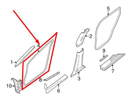 2016-2019 Infiniti QX60 Front Left Door Weatherstrip On Body 76922-3JA1A OEM - Alshned Auto Parts