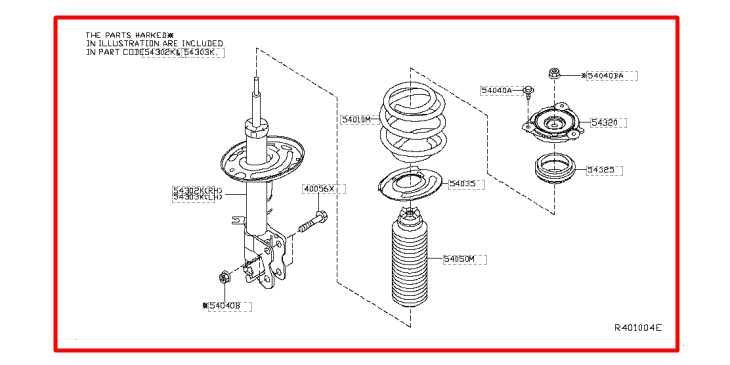 2014-2020 Nissan Pathfinder Front Left Side Shock Strut Absorber E4303-9NF0A OEM - Alshned Auto Parts