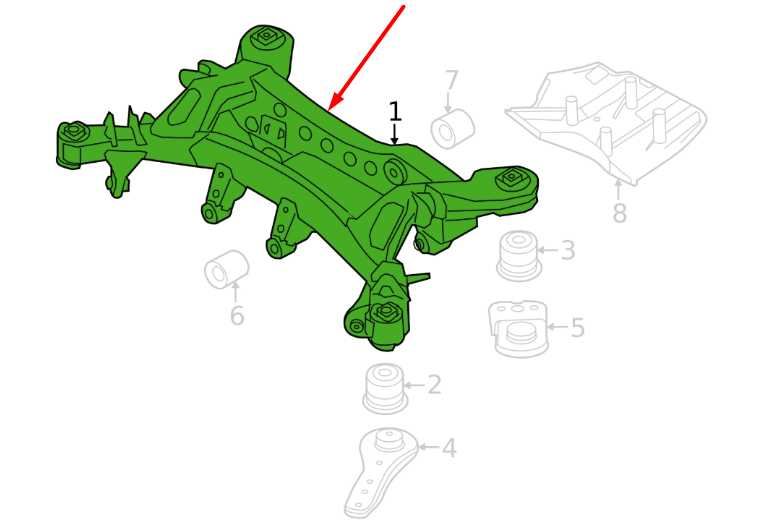 2023-24 BMW 430i Gran Coupe xDrive AWD Rear Crossmember Subframe 33318837958 OEM - Alshned Auto Parts