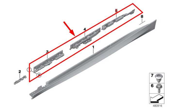 15-16 BMW 435i Gran Coupe Right Rocker Panel Molding Support Set 51777320210 OEM - Alshned Auto Parts