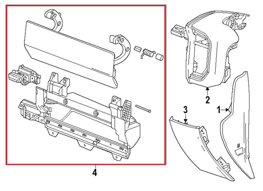 2022-25 Chevrolet Silverado LT-L Dashboard Upper Glove Box Assembly 85609550 OEM - Alshned Auto Parts