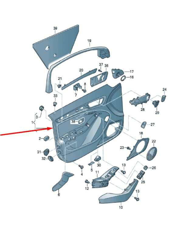 2009-2017 Audi Q5 Premium Front Right Side Door Trim Panel 8R1867104AGWFA OEM - Alshned Auto Parts