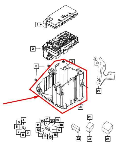 14-21 Jeep Grand Cherokee Power Distribution Fuse Box Center Bracket 68141842AA - Alshned Auto Parts