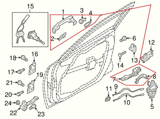 16-20 Kia Optima LX Front Right Passenger Side Door Exterior Handle 82661-D5210 - Alshned Auto Parts