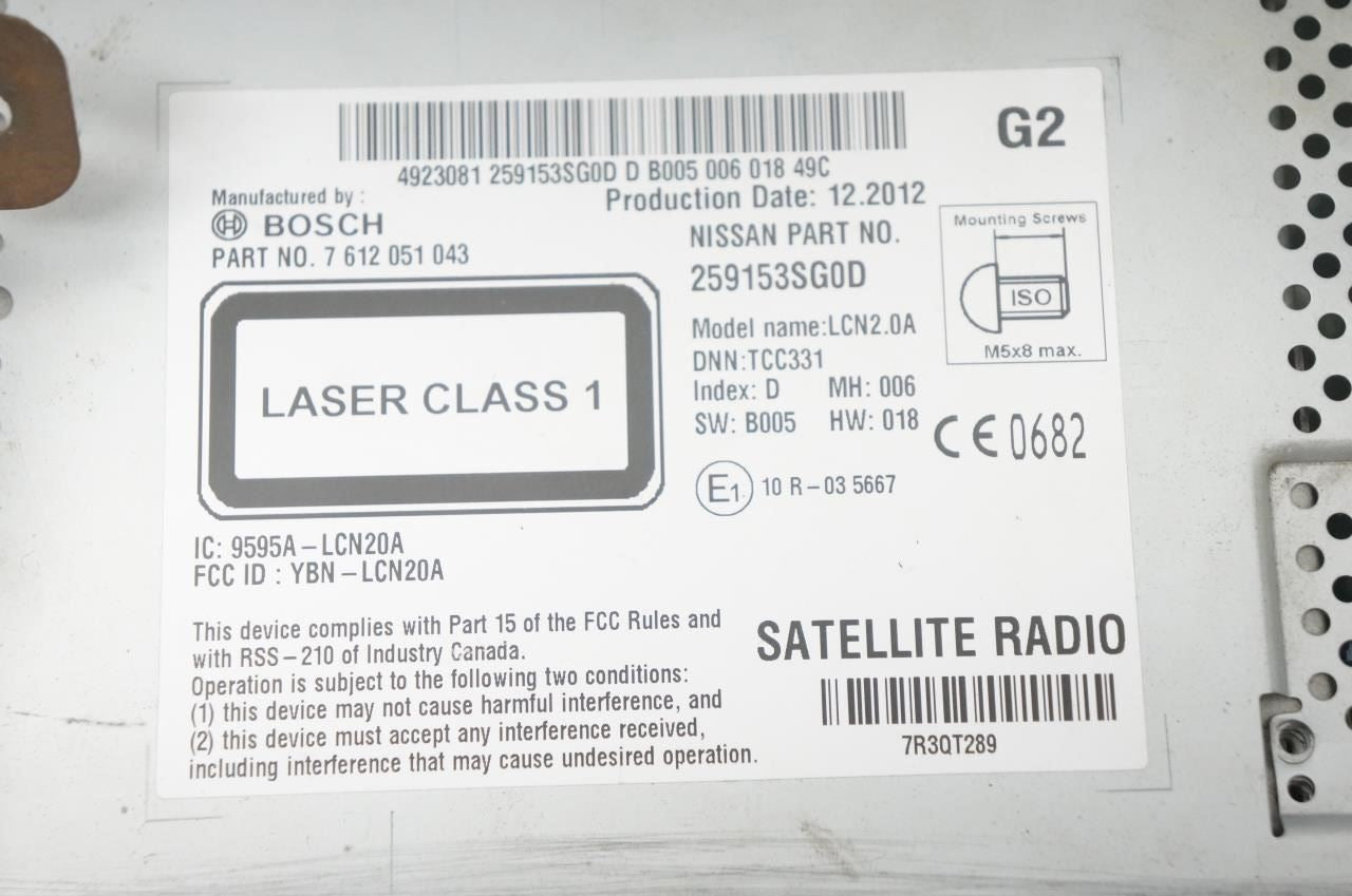 13-14 Nissan Sentra Navi Audio Radio Receiver w/ Display 25915-3SG0D *ReaD*ASIS* - Alshned Auto Parts