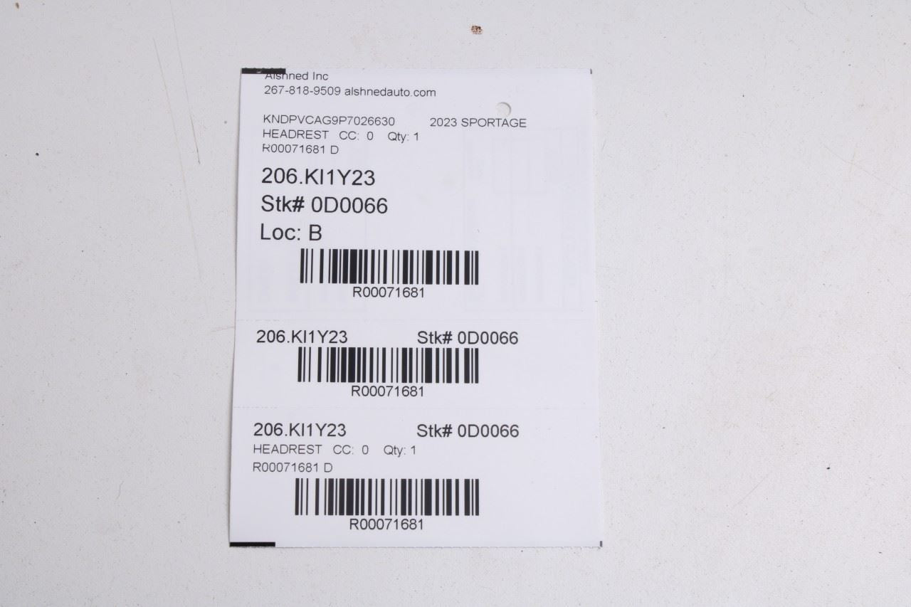 23-25 Kia Sportage Hybrid EX Rear Seat Right and Left Side 2nd Row Headrest Set - Alshned Auto Parts