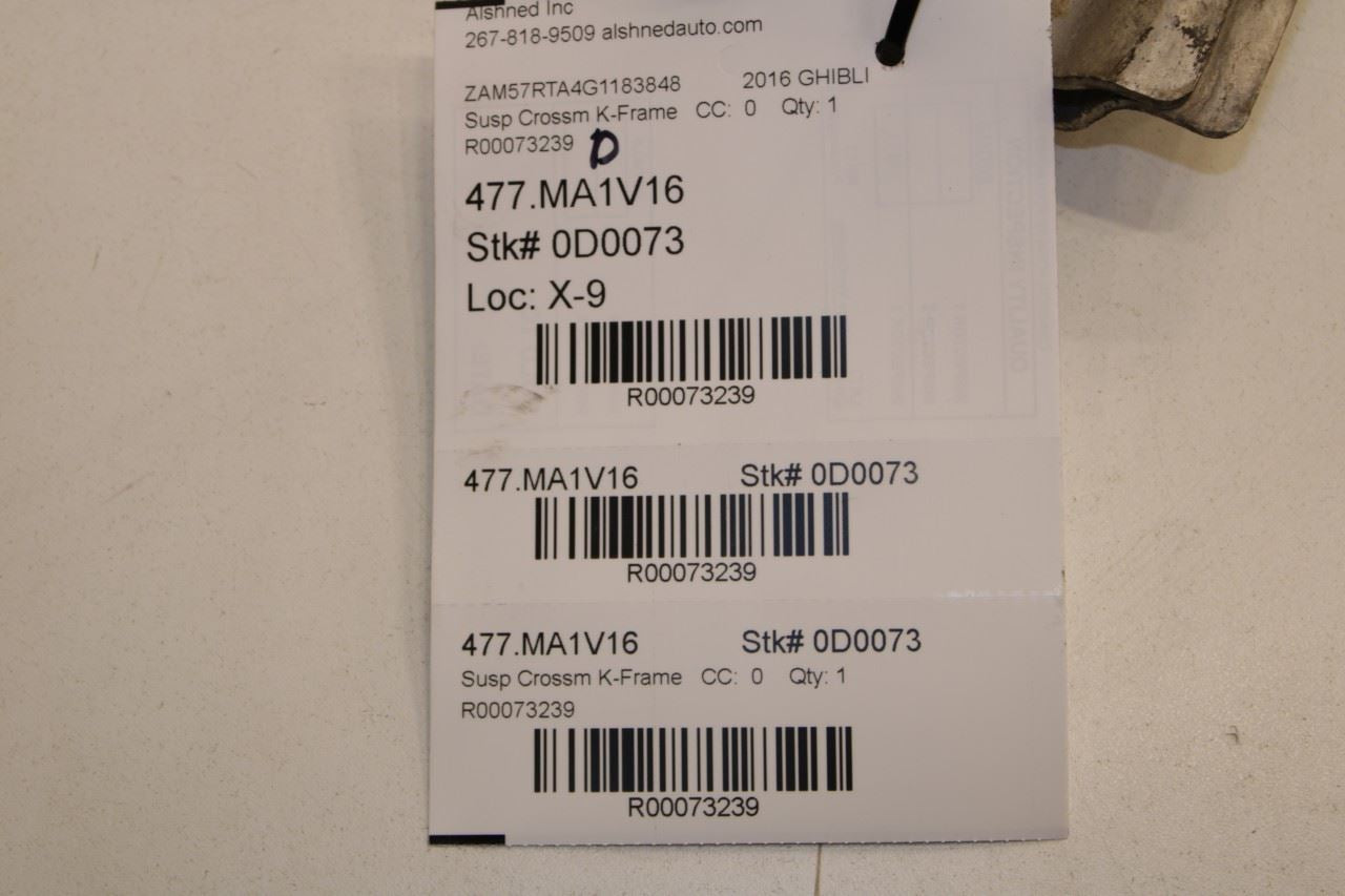 2014-2021 Maserati Ghibli S Q4 AWD Front Frame Cross Brace 670002928 OEM *ReaD* - Alshned Auto Parts
