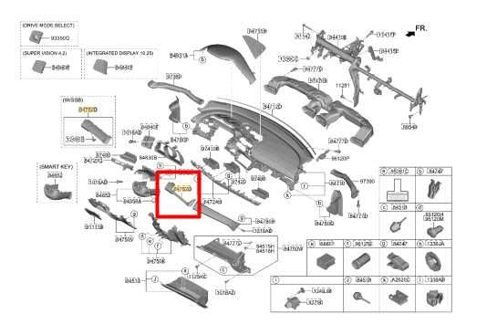 21-23 Hyundai Elantra SEL 2.0L Dashboard Center Trim Cover Panel 84792-AA010-YFR - Alshned Auto Parts
