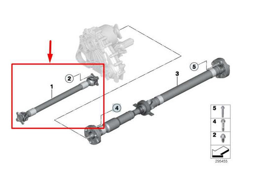 2014-2016 BMW 428i xDrive AWD Front Axle Drive Propeller Shaft 26209425910 OEM - Alshned Auto Parts