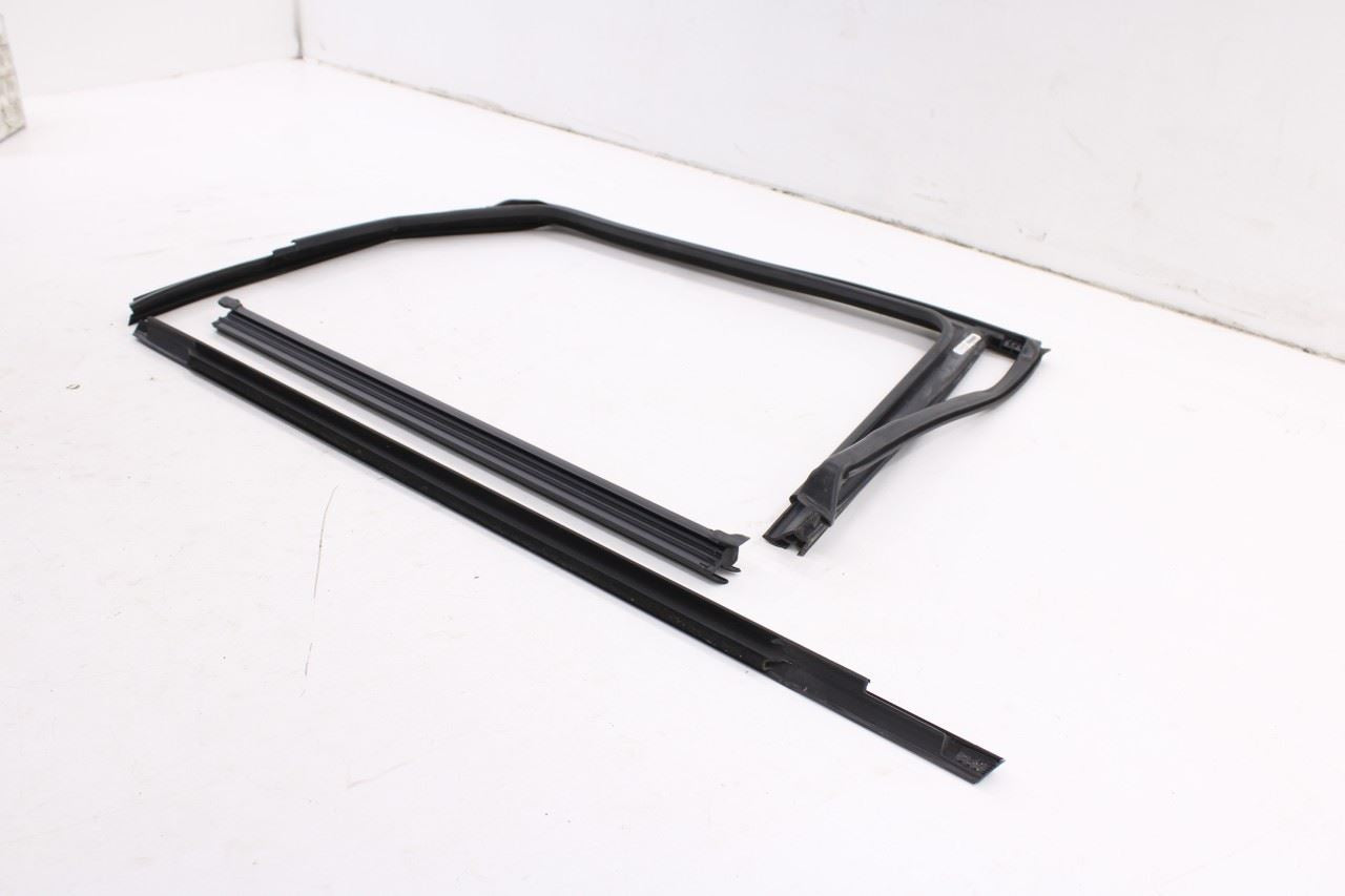 2019-26 Volkswagen Jetta SE Rear Left Door Run Channel w/ Belt Weatherstrip Set - Alshned Auto Parts