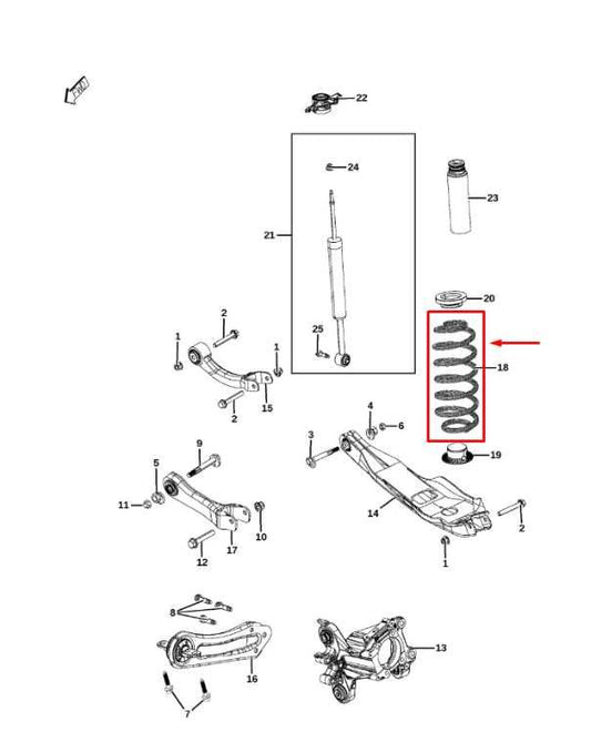 2014-18 Jeep Cherokee 75th Anniversary Rear Right and Left Side Coil Spring Pair - Alshned Auto Parts