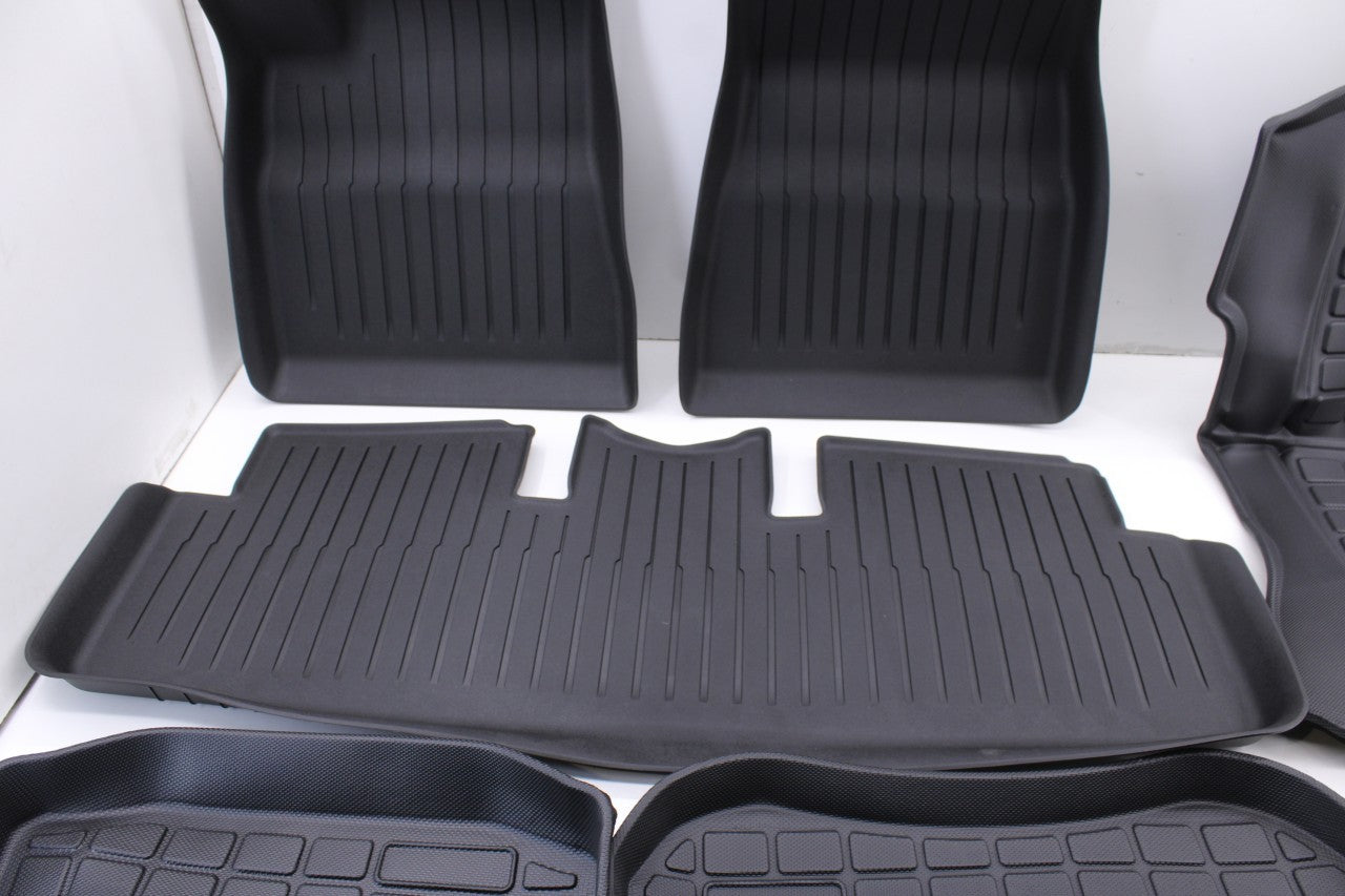2021-2023 Tesla 3 Front and Rear Right Left Side All Weather Floor Mats Set of 6 - Alshned Auto Parts
