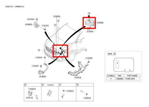 2015-20 Kia Sorento LX 3.3L FWD Positive Battery Cable Wire Harness 91851-C6710 - Alshned Auto Parts