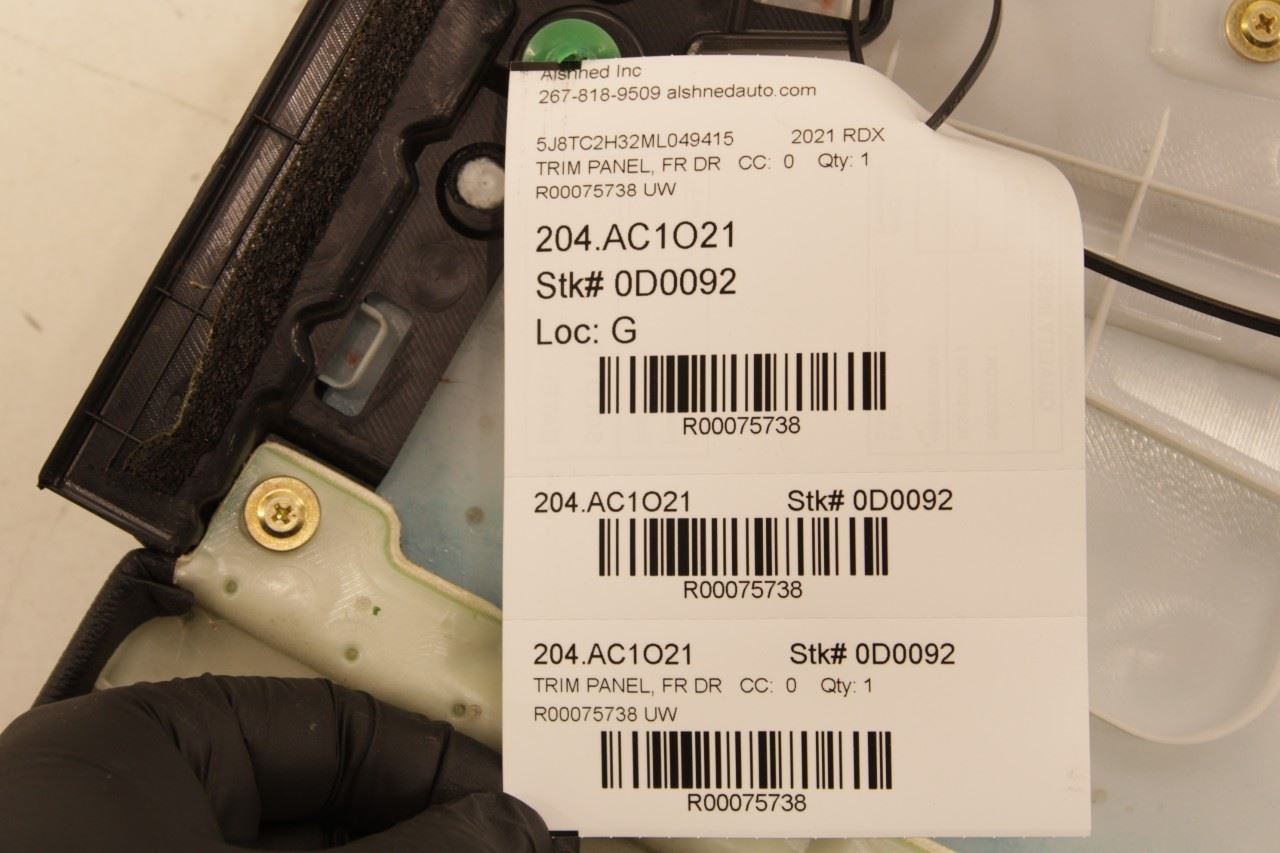 2019-2021 Acura RDX SH-AWD Front Left Driver Side Door Trim Panel 83550TJBA018M1 - Alshned Auto Parts